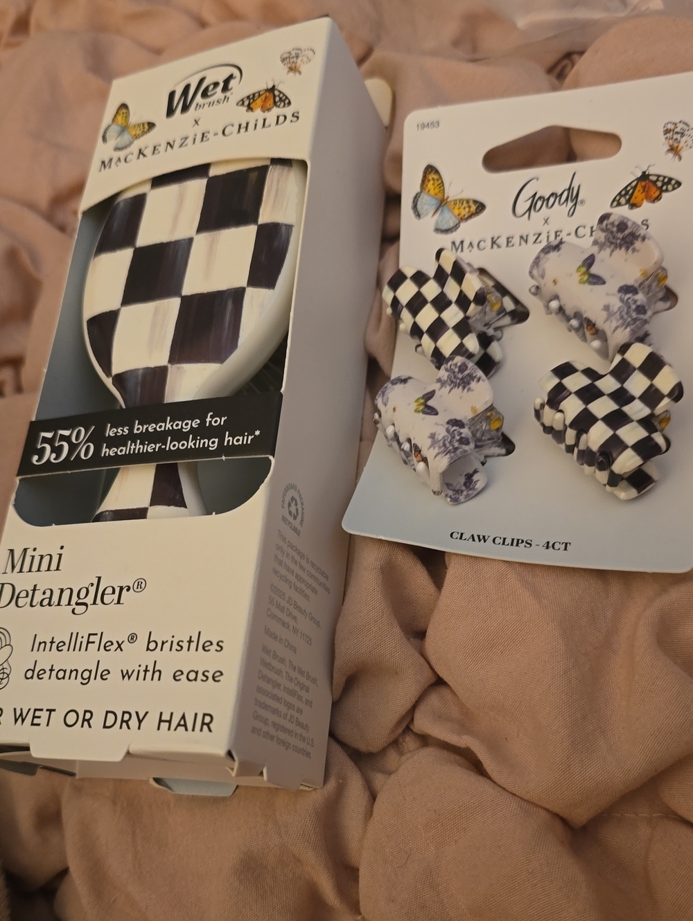 Mackenzie Childs Wet Brush Mini Detangler And Goody Mini Claw Clips